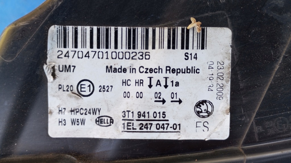 фото №12, Лампа лівий перед eu лінза skoda superb ii 2 3t1941015