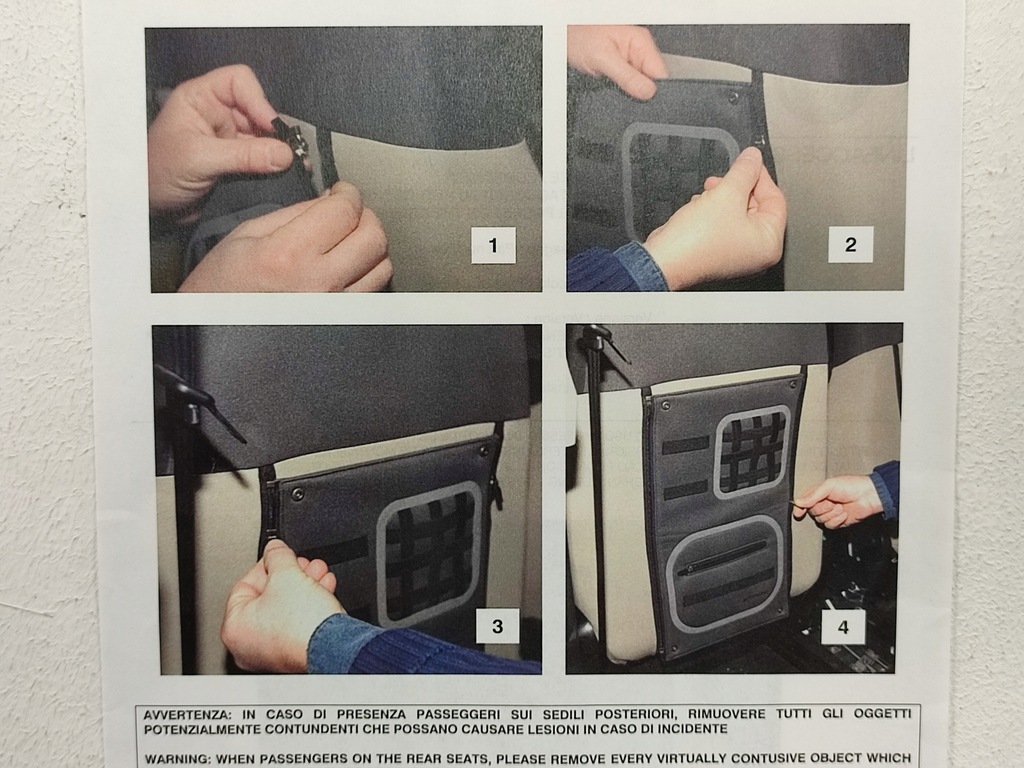 фото №15, Оббивка обшивка сидіння кишеня органайзер бардачок fiat panda 2012- aso