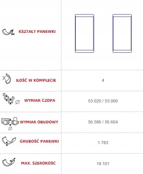 Wał коленчатый вкладыши renault master 2.3 dci m9t 10- Оригинал