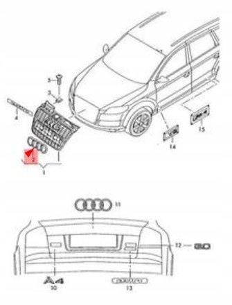 фото №6, Эмблема audi a4 avant 2005 2012 оригинальный