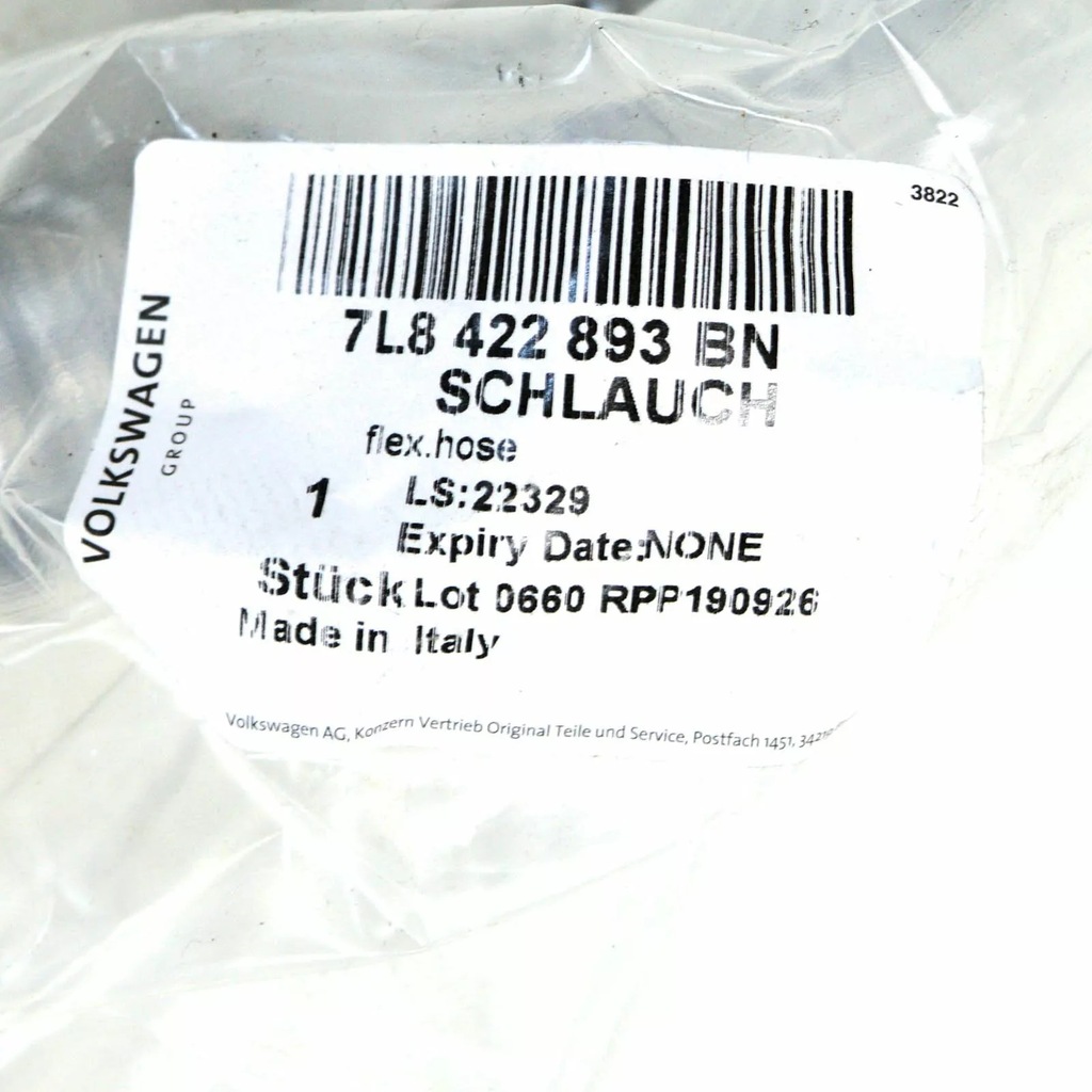 фото №8, Wąż насоса rozprężnej audi q7 4l lhd 7l8422893bn 2015 oem