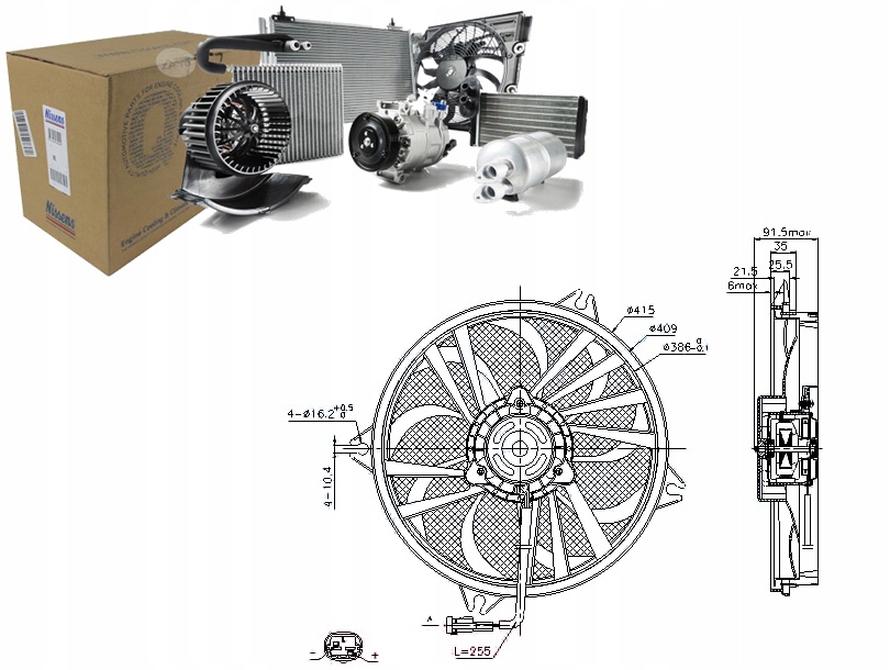 фото №1, Nissens вентилятор радиатора citroen c5 i 2.0 16v