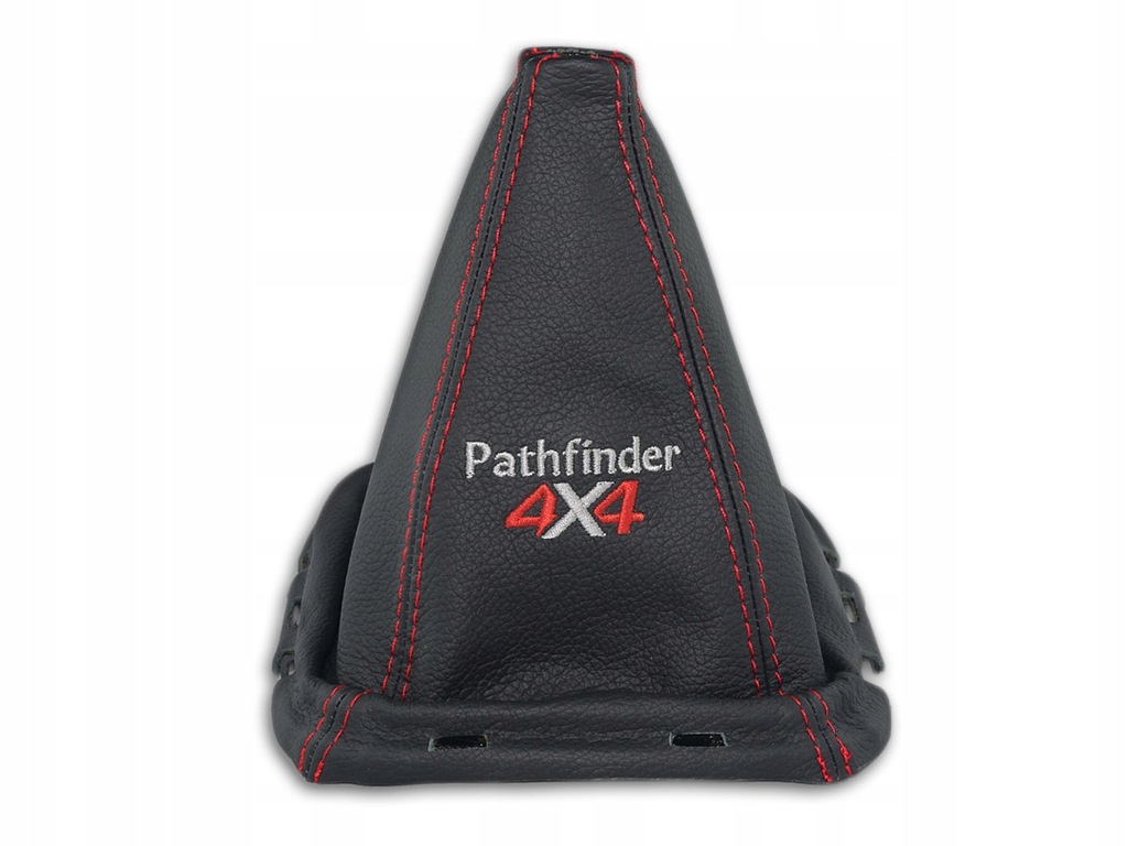 фото №1, Nissan pathfinder r51 чехол переключения передач кожа вышивка красный рамка