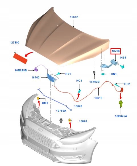 фото №9, Петля капот правый focus mk3 kuga mk2 escape usa