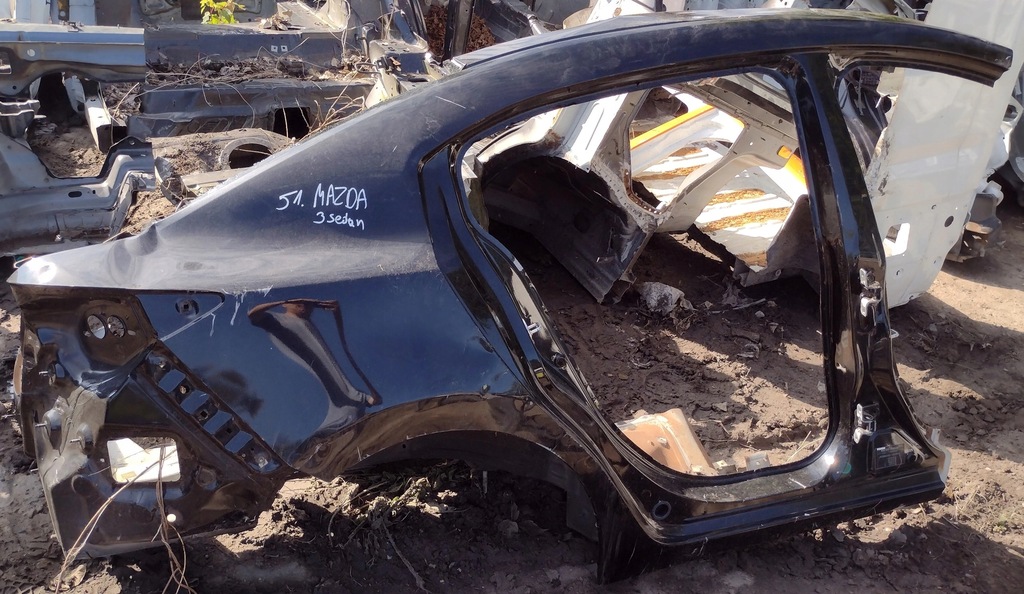 фото №1, Mazda 3 sedan чверть права задня блок двигуна поріг