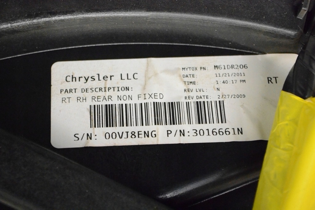 фото №11, Підйомник скло задніх правих двері dodge grand caravan 3016661n 2011