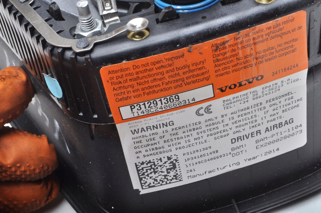 фото №8, Volvo v40 ii подушка повітряна водія подушка безпеки 31291369