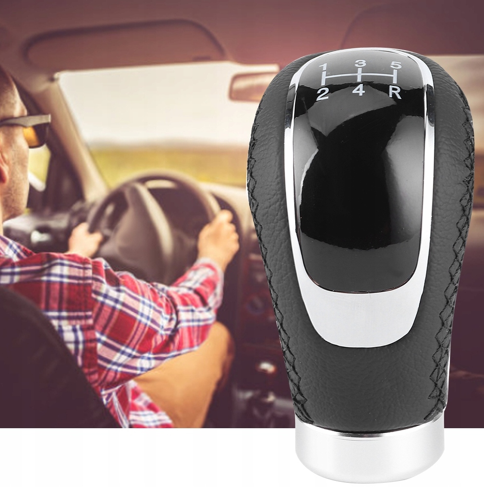 фото №7, Универсальная ручка переключения передач автомобиля кожа 5 6 ступенчатая czarna кожа lita