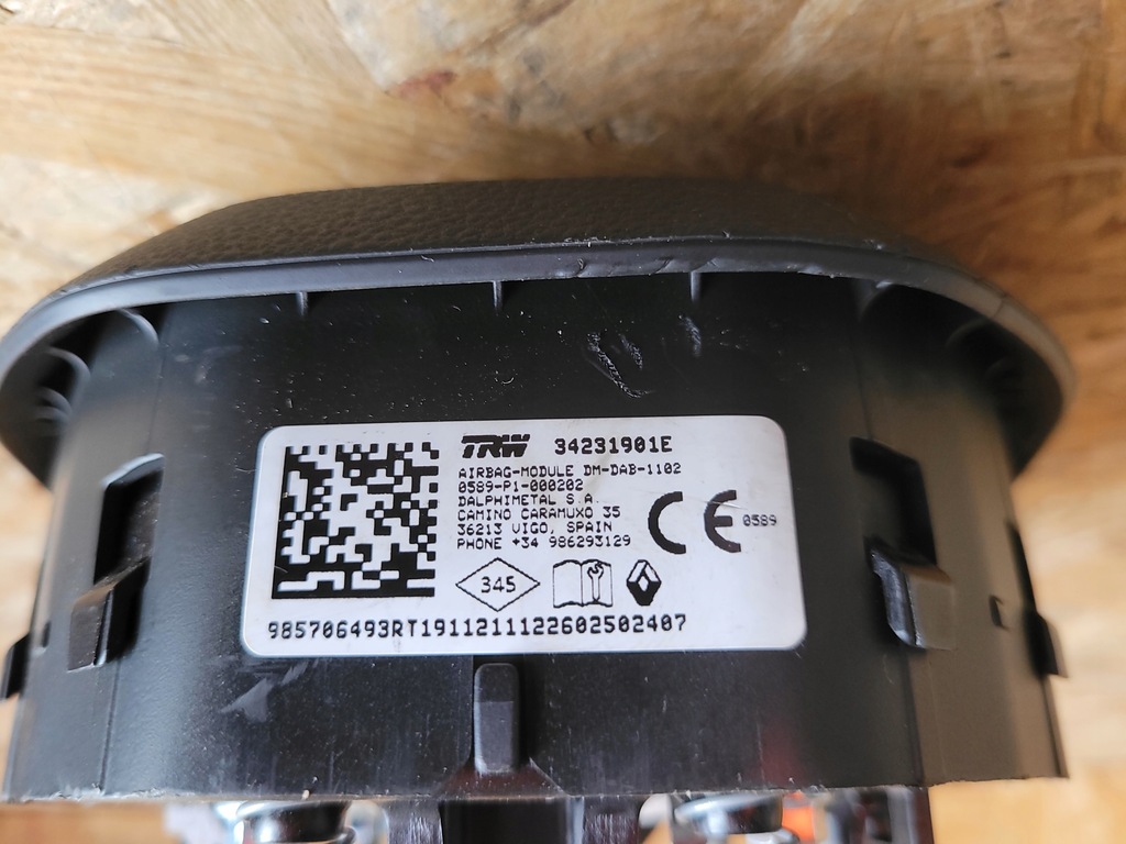 фото №8, Renault clio v подушка безопасности подушка водителя europa оригинал fv