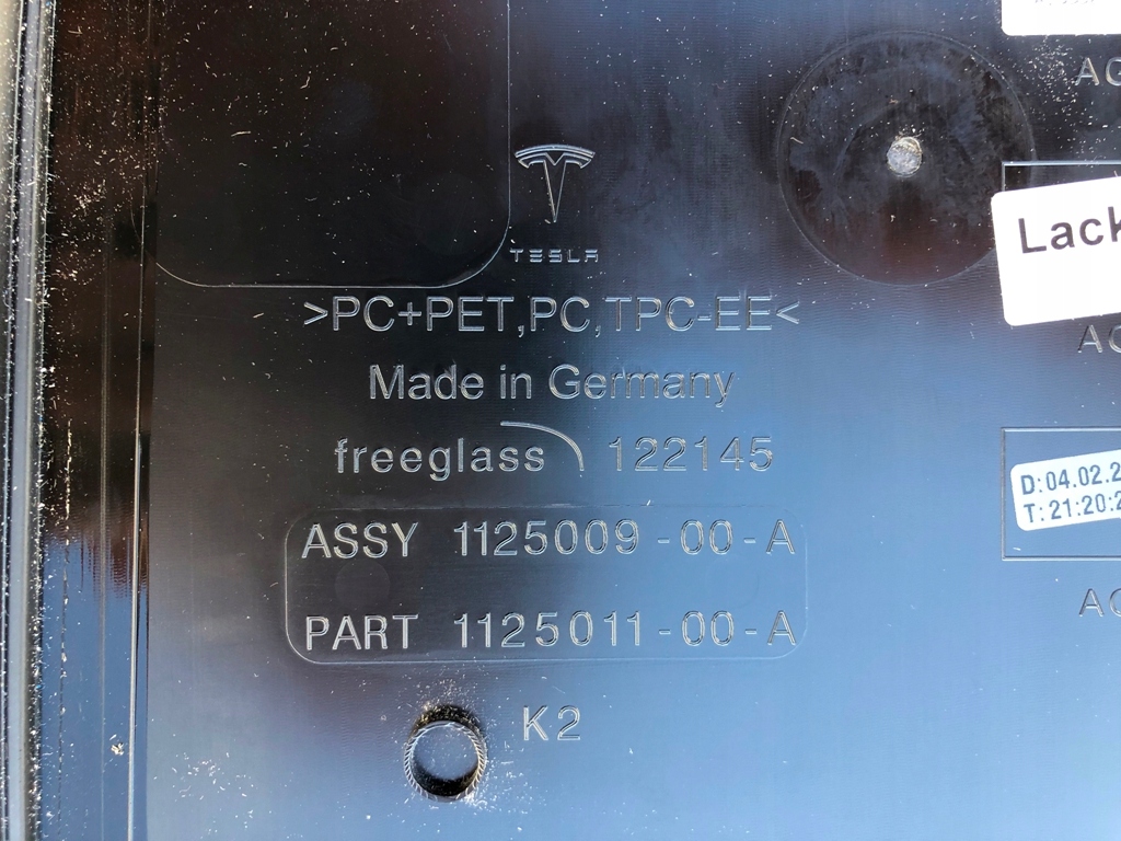 Панорама стекло стекло панель задняя tesla x 112501100a 112500900a 112500900b Киев