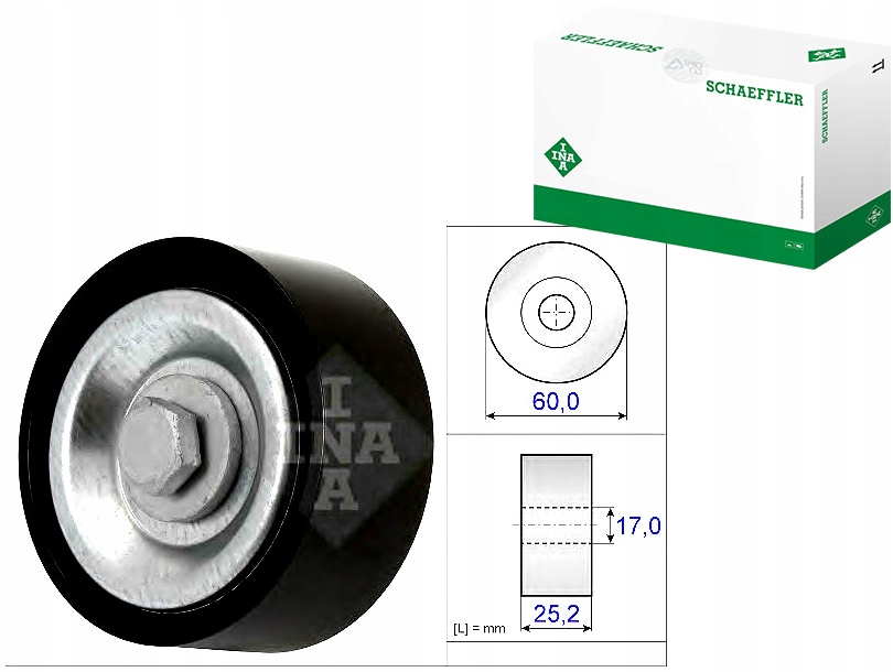 Schaeffler ina 532 0715 10 ролик напрямна / напрямна, ремінь клиновий зубчастий Оригінал