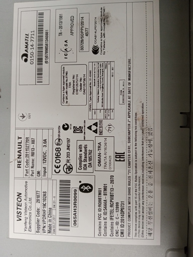 фото №6, Renault twingo iii радіо bluetooth 2017r