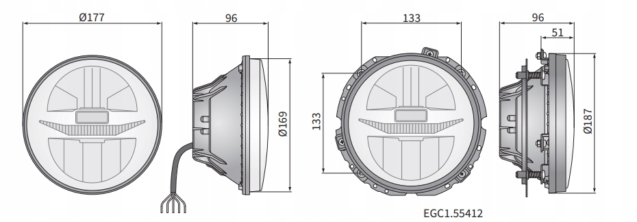 фото №7, Фари головні led jeep wrangler jk wesem 7" 2 штуки гомологація e20