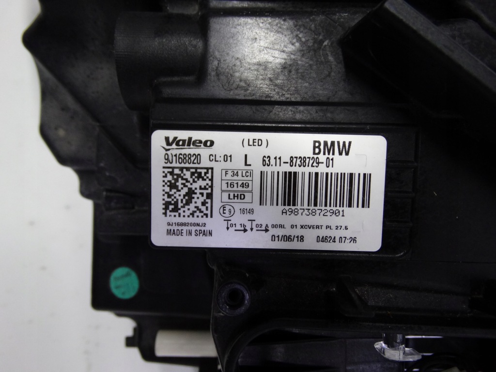 фото №12, Bmw 3 gt f34 lift 16-21 лампа левая адаптивный led 8738729 оригинальная