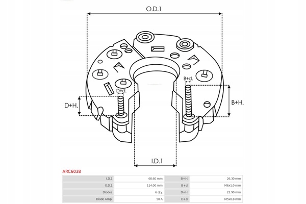 фото №4, Діодний міст випрямний генератора as-pl
