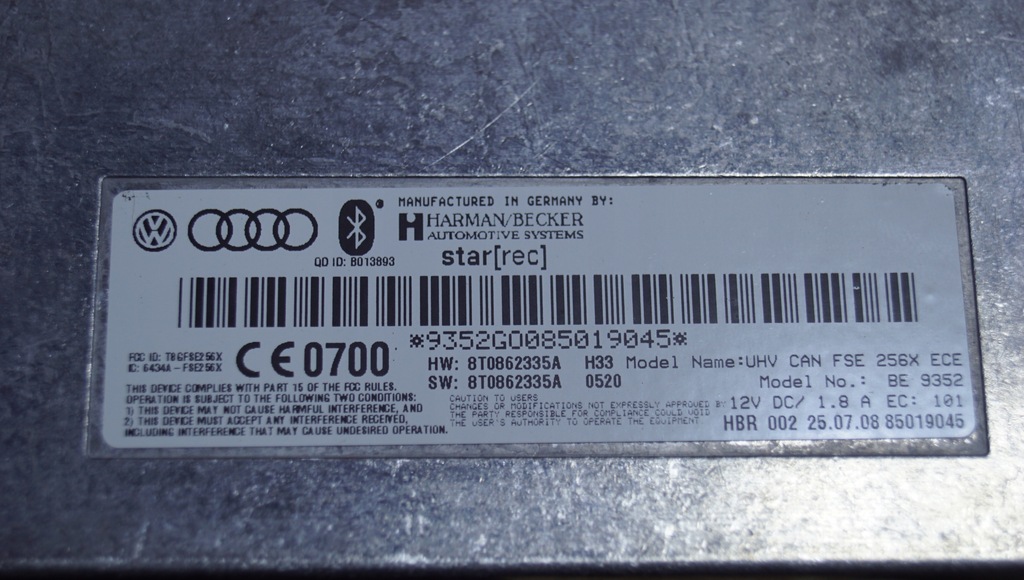 фото №9, Модуль bluetooth audi a4 b8 a5 8t0862335a
