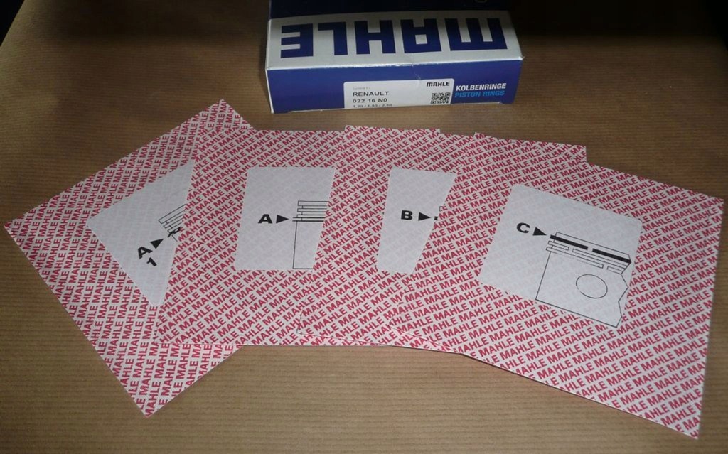 фото №1, Кільця поршня r clio iv 1.2 16v mah 02216n0