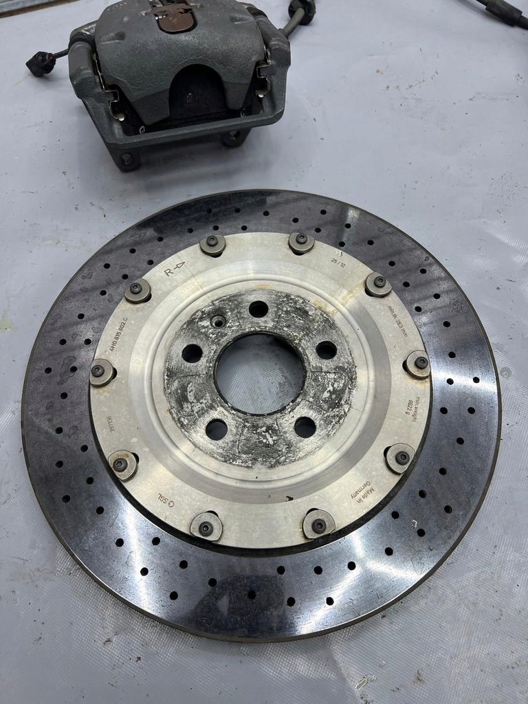 фото №10, Гальмівні диски супорти гальма керамічні 400mm комплект перед задня audi a8 s8 d4