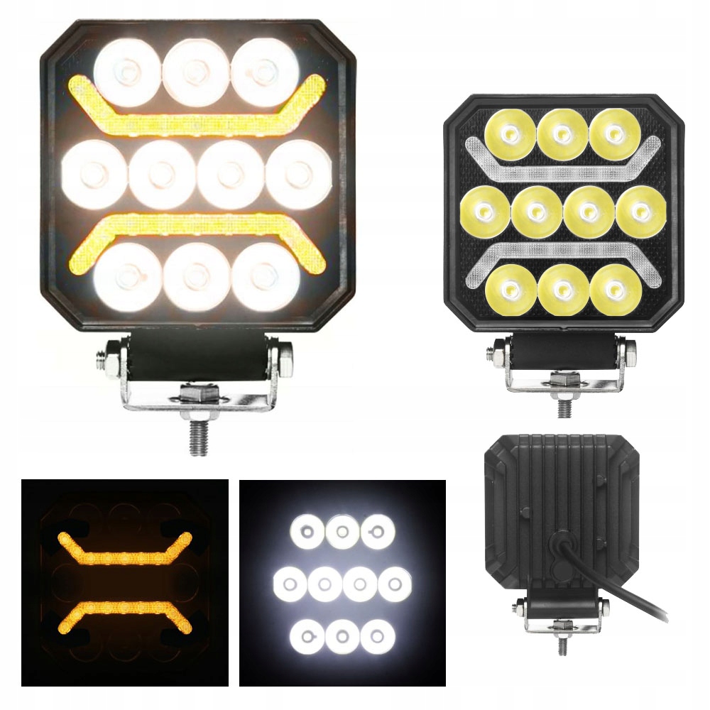 фото №1, Лампа робоча led x10 ремені led 2 функції 12v 24v протитуманна фара led