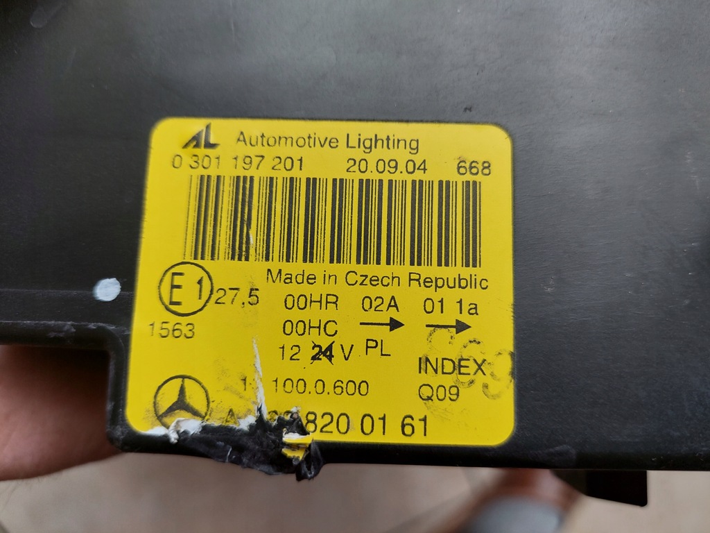 фото №9, Левая лампа - перед - mercedes a klasa w169