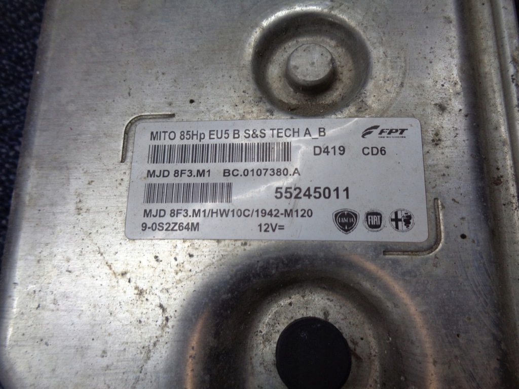 фото №10, Набор стартовый бортовой компьютер 55245011 замок зажигания bsi alfa romeo mito 1.3 jtdm 08-