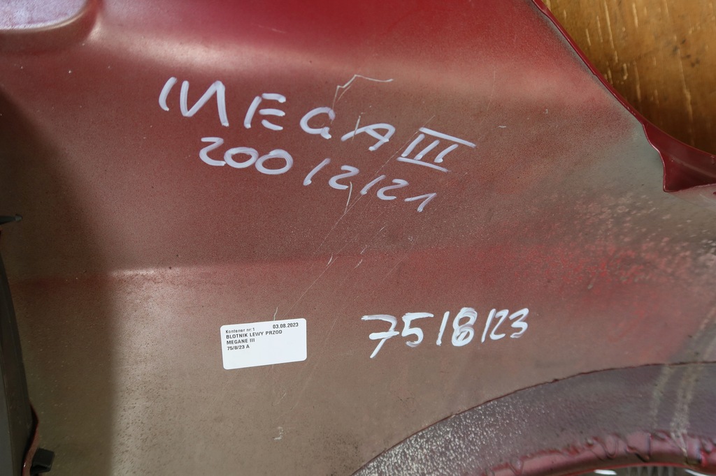 фото №12, Крыло левый перед renault megane iii