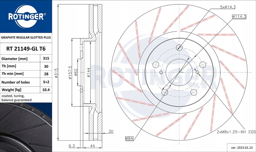 Тормозные диски rotinger lexus ls 430 перед 315mm Цена