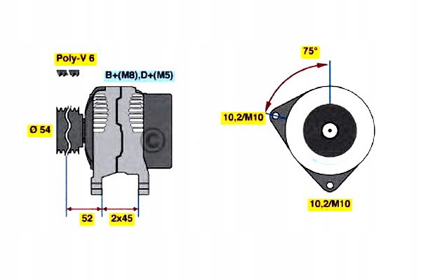 Купити Bosch генератор citroen berlingo/ peugeot 206/ 30