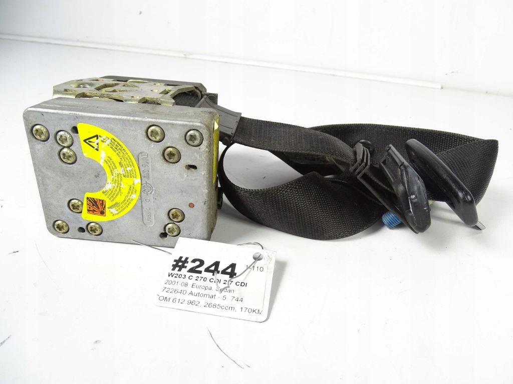 фото №6, Mercedes c w203 pas безопасности правый перед