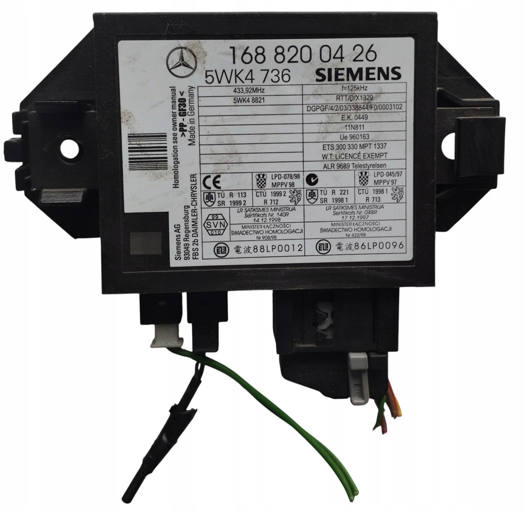 фото №1, Модуль імобілайзер mercedes a klasa w168 1688200426