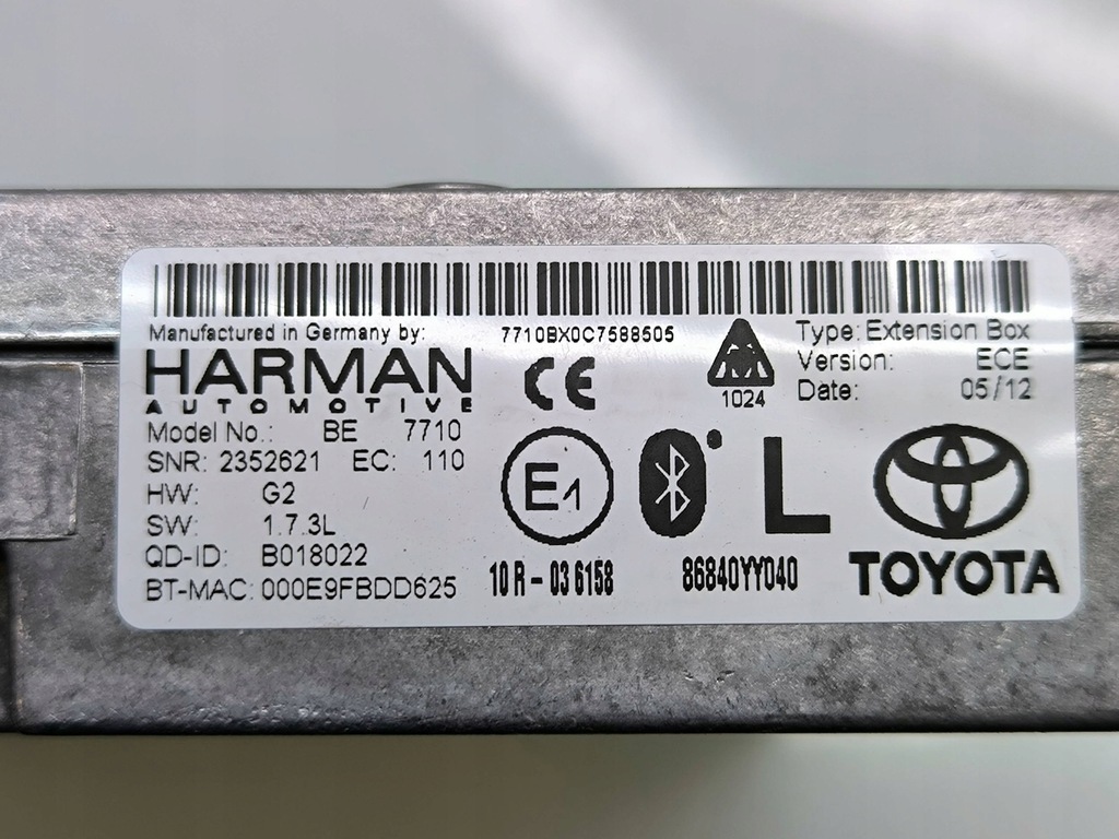 фото №6, Toyota prius+ zvw40 2016 модуль / блок управления gps