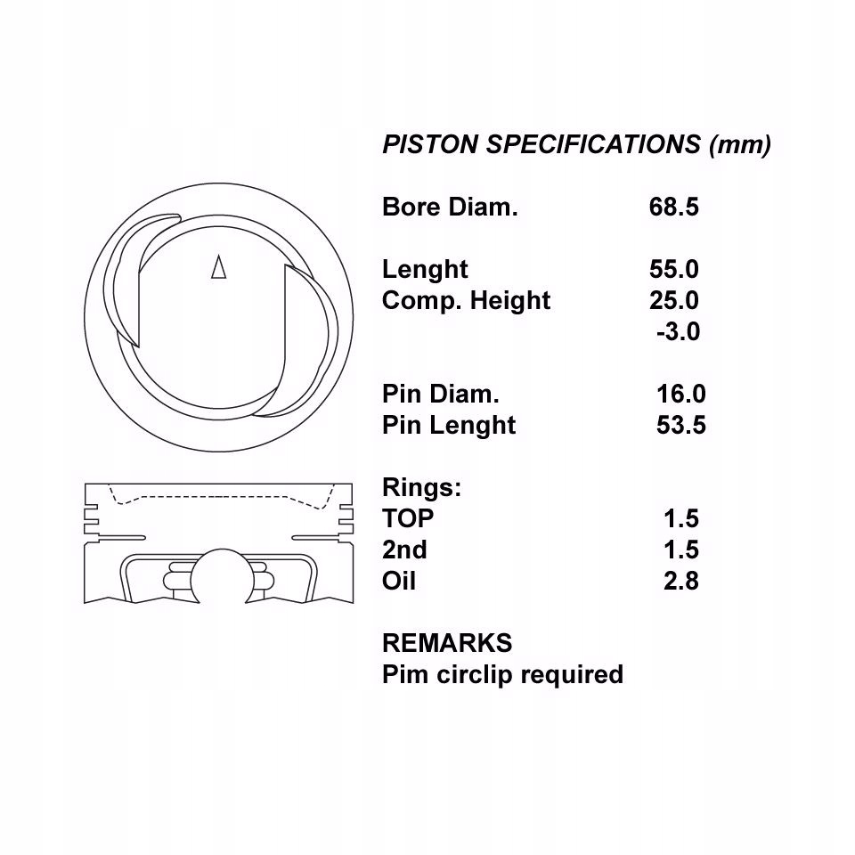 фото №1, Iap quality parts 101-16080 поршень
