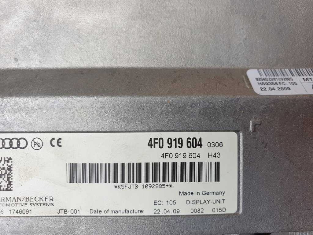 фото №7, Audi a5 8t a4 дисплей экран 4f0919404