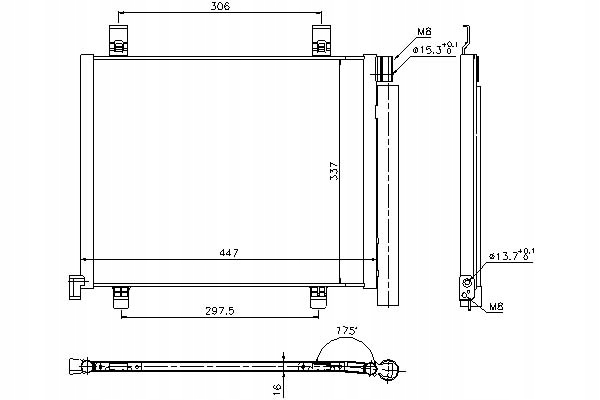 фото №15, Конденсатор кондиционера seat mii kf1 11- , skoda citigo 11- , vw up 11-
