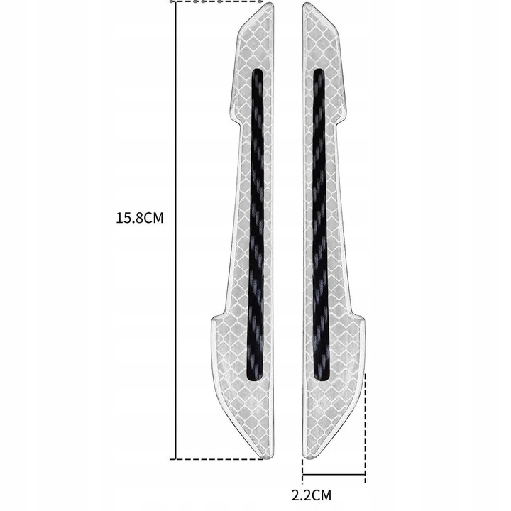 фото №12, 2szt відбивачі наклейки відбивний na дзеркало бічний do автомобіля автомобіля