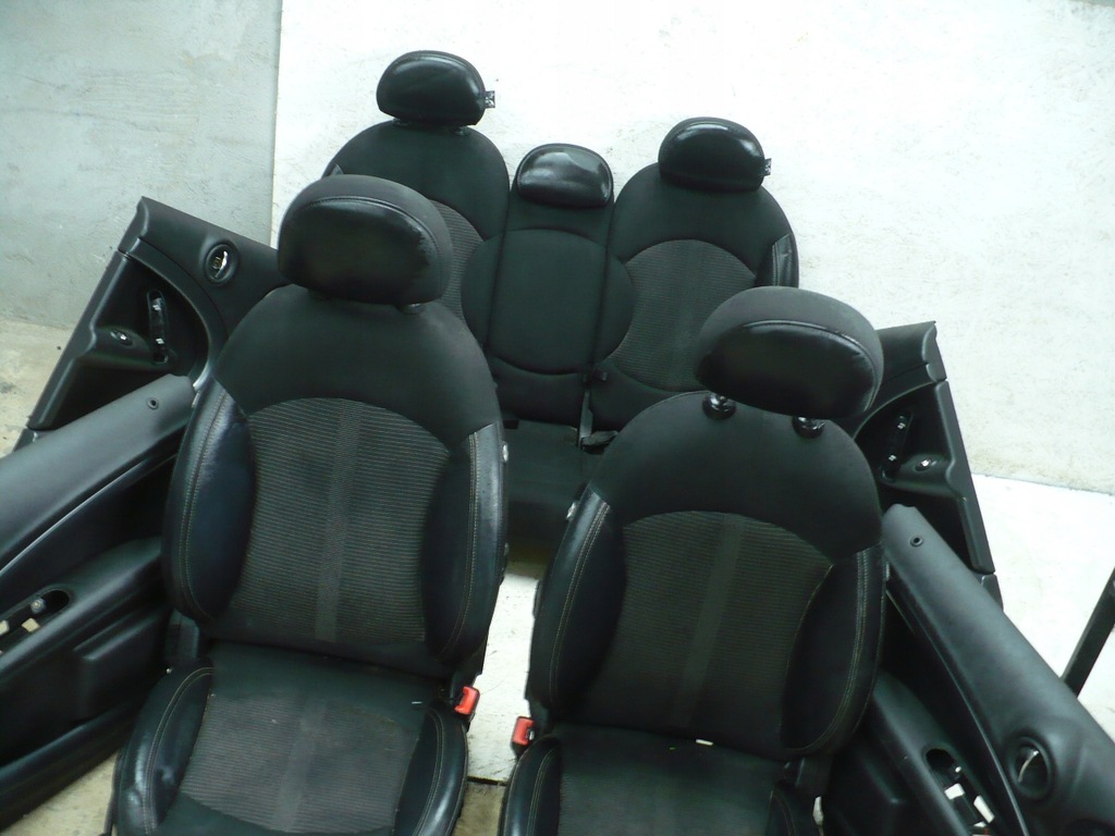 фото №9, Mini cooper s countryman r60 s сидіння / заднє сидіння / комплект напівшкіра обшивки