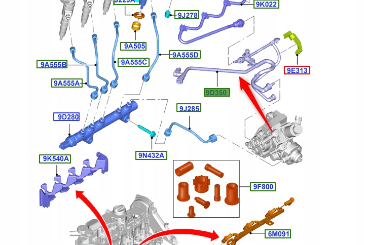 фото №1, Шланг топлива ford focus 1,6 tdci 11-
