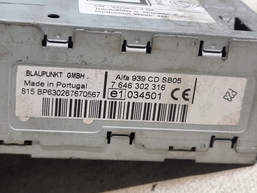 фото №10, Радиопроигрыватель оригинальный номер 1560730930 alfa romeo 159