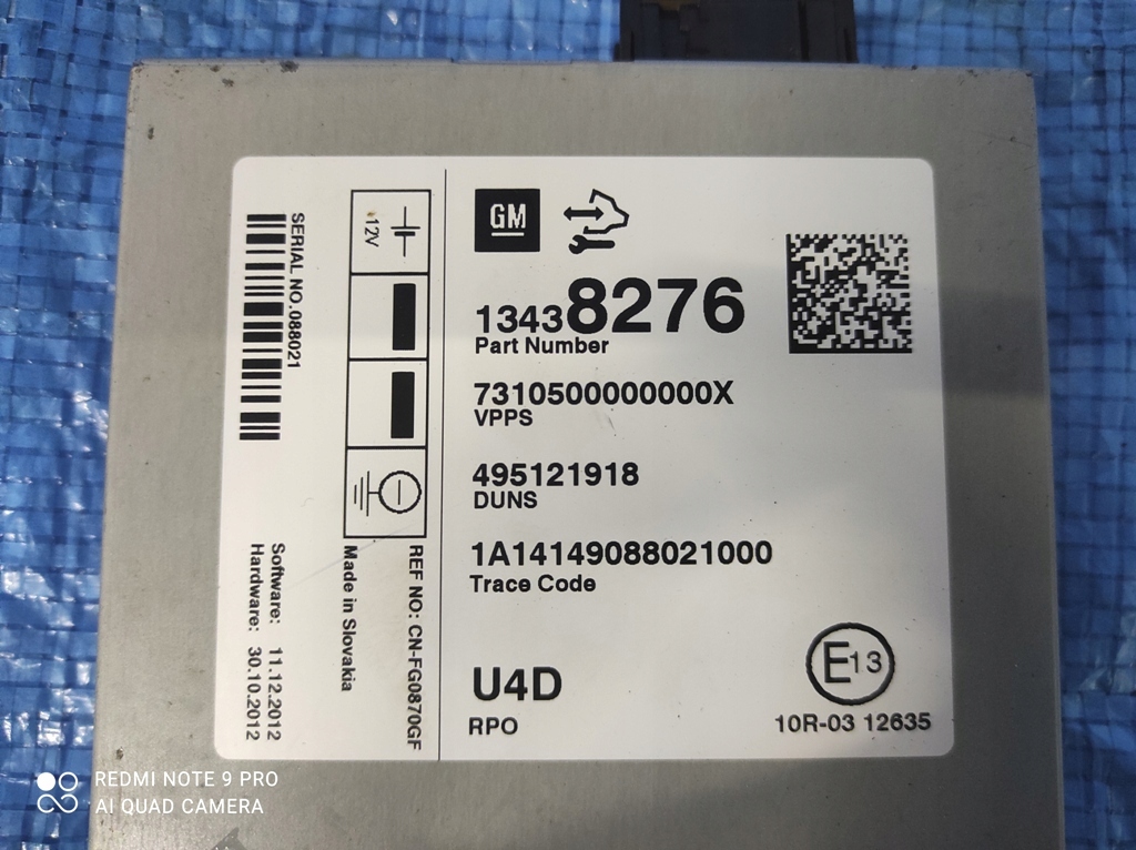 фото №3, Модуль приёмник радио ubt opel astra j zafira c