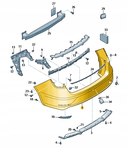 фото №1, Бампер задняя seat leon iii 5f1 оригинал