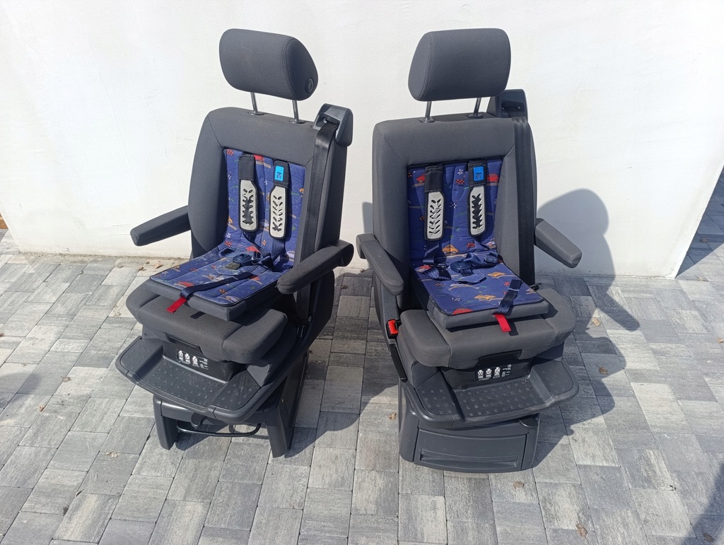 фото №9, Vw t5 t6 multivan сиденья поворотные второй/третий ряд антрацит с детское кресло
