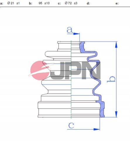 фото №1, 60p5003jpn захист гумовий шарнір внутрішнього