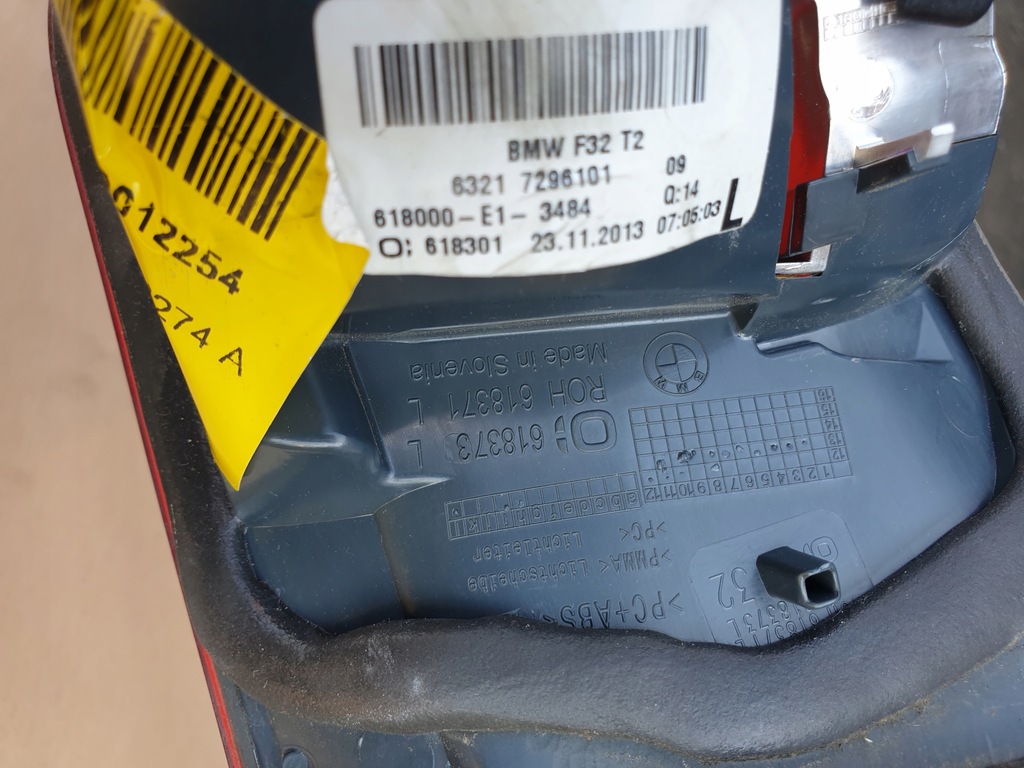 фото №10, Лампа задняя левая w крышка bmw 4 f32 7296101 оригинальный номер eu