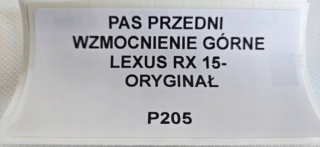 Ремінь передній підсилювач верхній lexus rx iv 15- oryg Оригінал