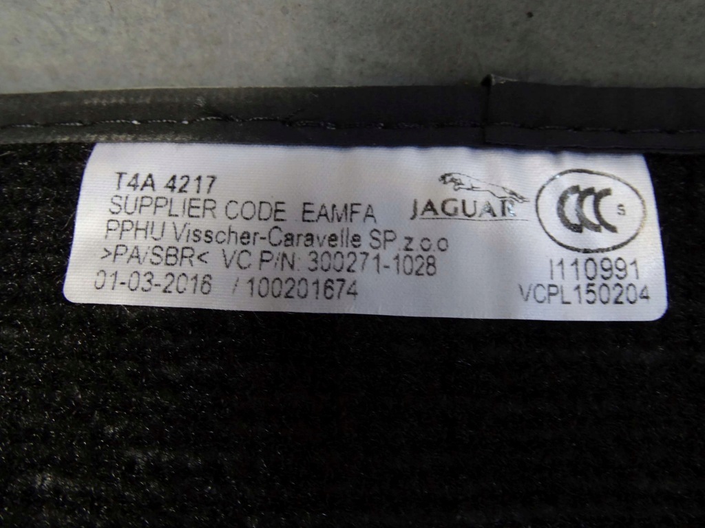 фото №7, Nowa оригинальная мат багажника jaguar f-pace -20