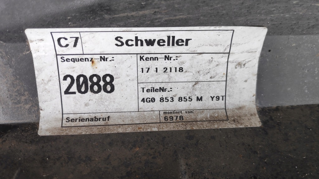 фото №5, Audi a6 c7 s-line 11- молдинг поріг ліва