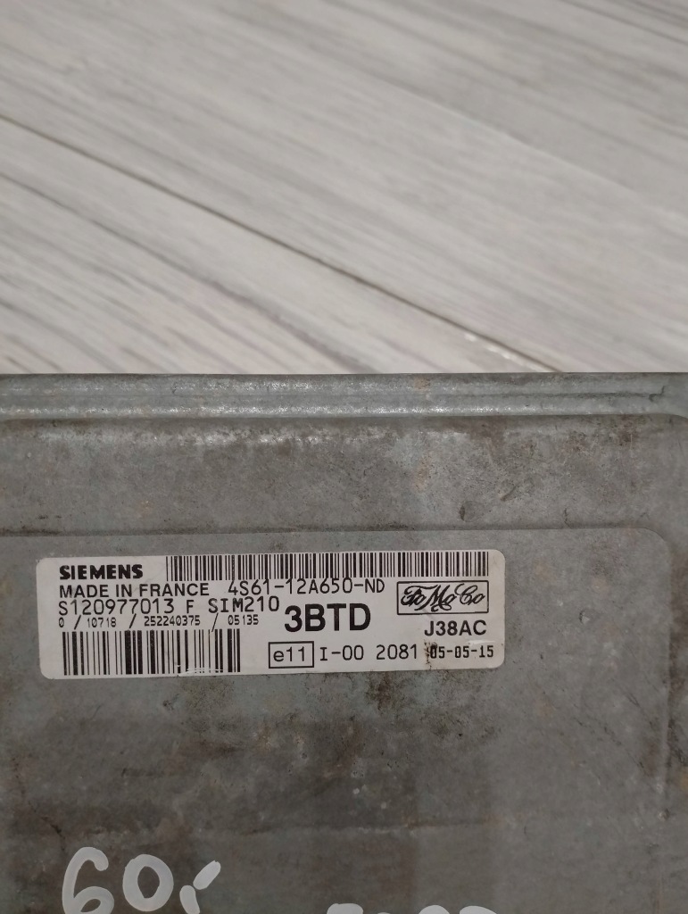 фото №1, Бортовий комп'ютер блок керування двигуна s120977013f ford