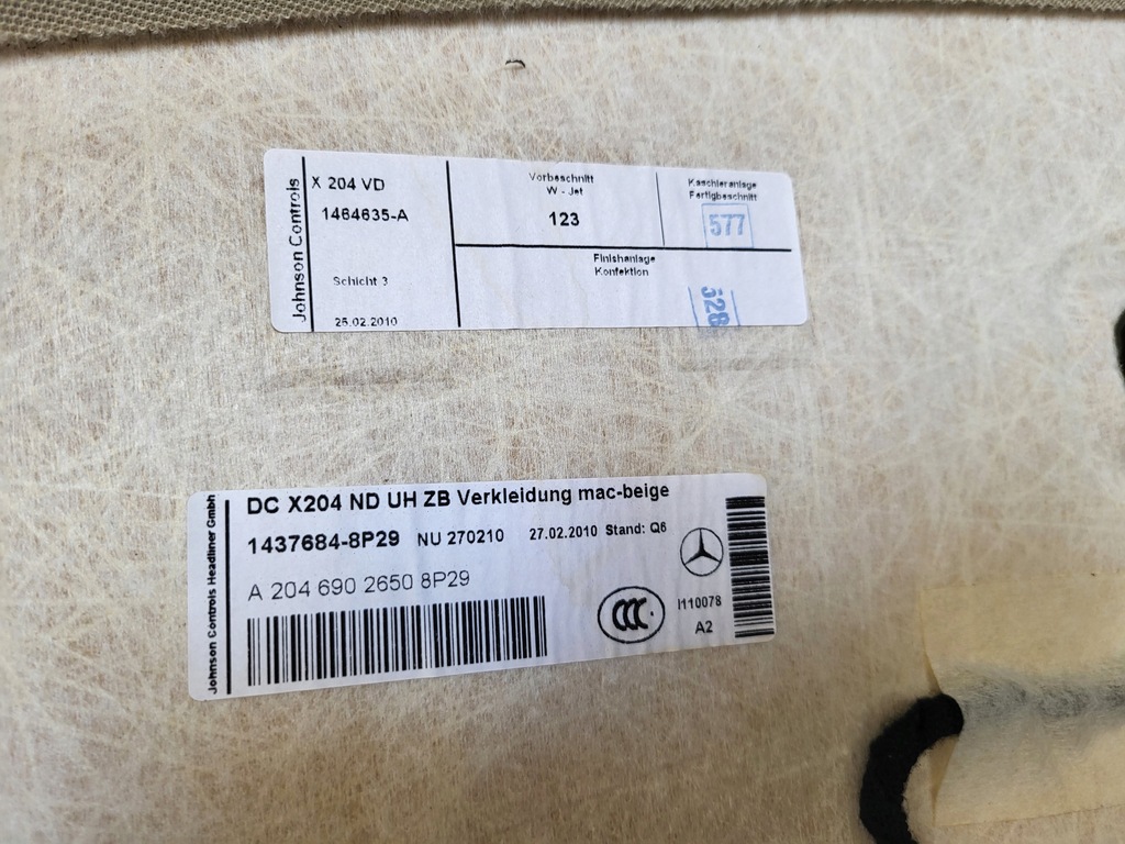 фото №11, Mercedes glk x204 10r потолок