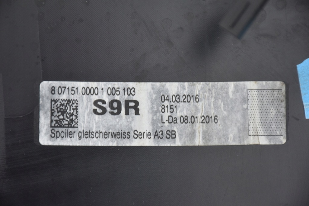 фото №7, Спойлер спойлер audi sportback a3 8v4