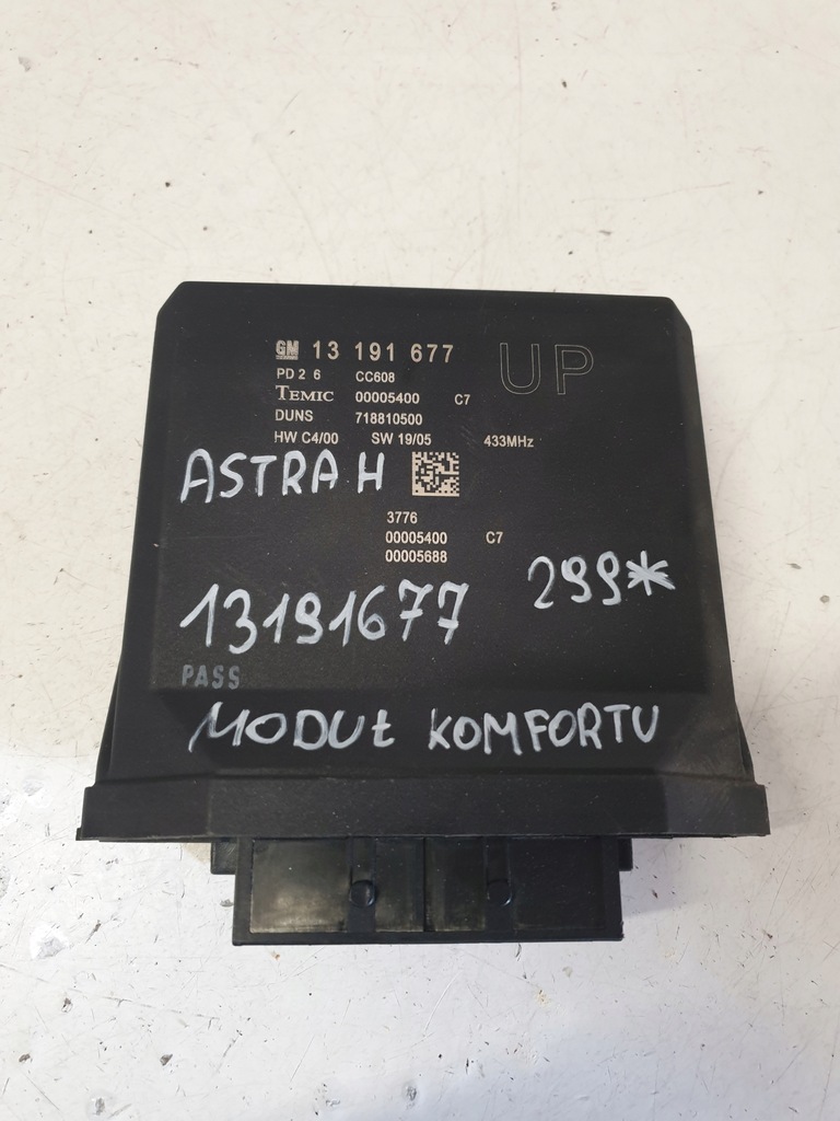 фото №1, Модуль комфорту opel astra h 13191677
